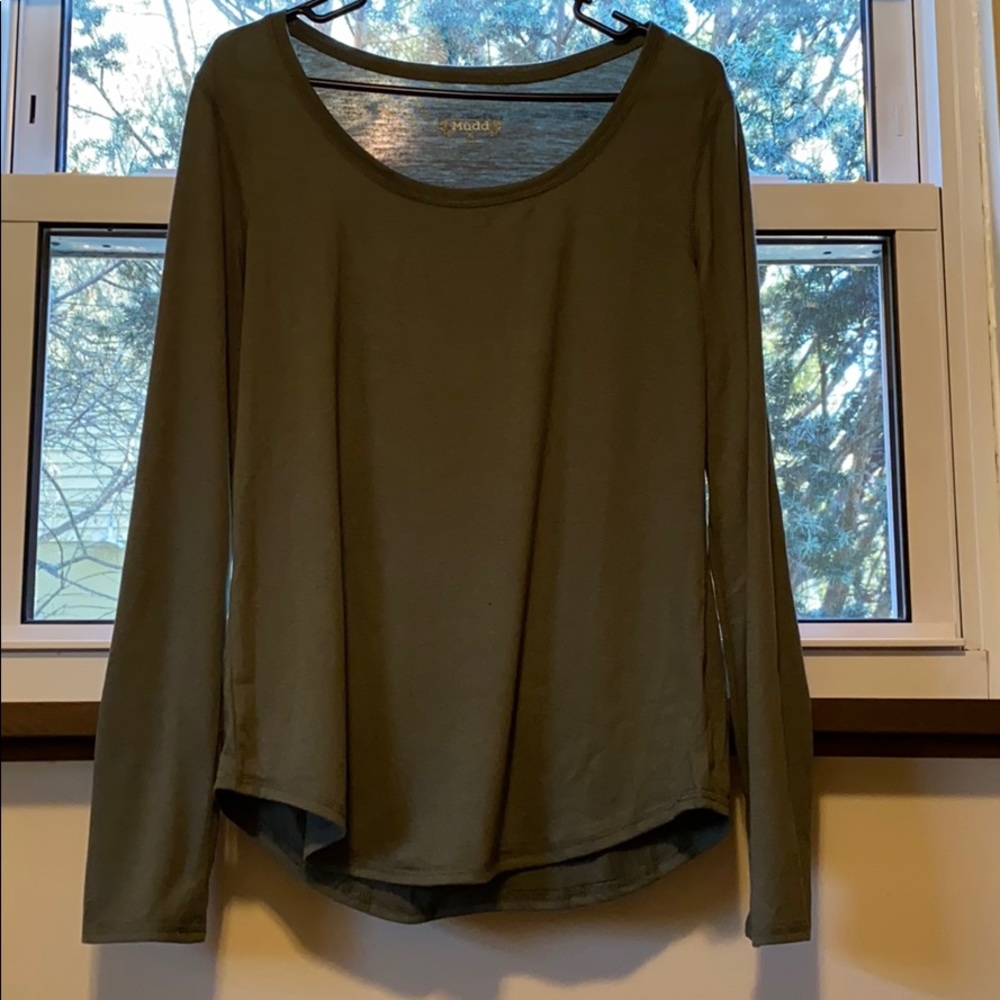Army Green Long Sleeve Tee